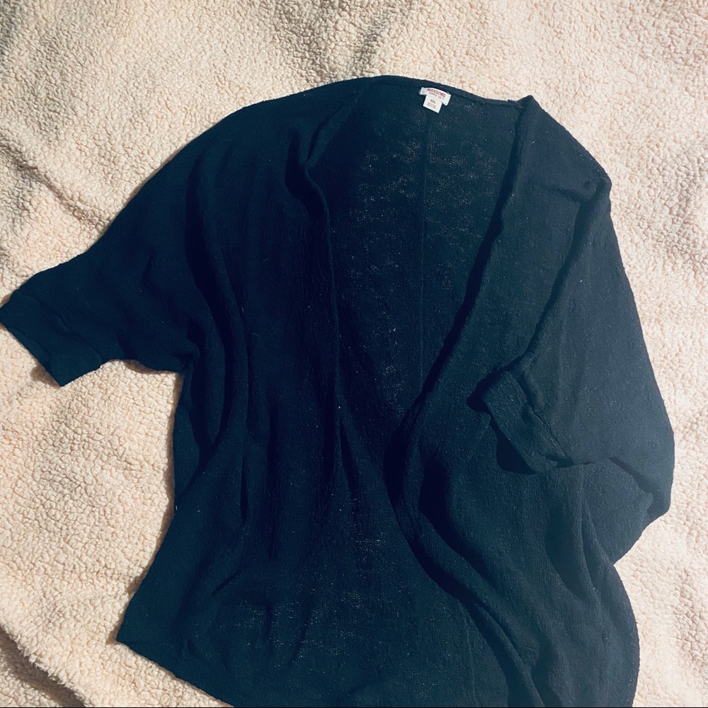 Black knit sweater wrap